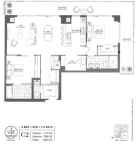 Vita - Floor Plan - C2 - 1211sf