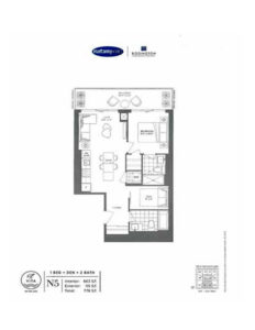 Vita - Floor Plan - N5 - 663sf