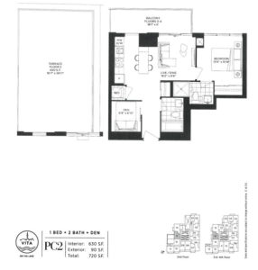 Vita - Floor Plan - PC2 - 630sf