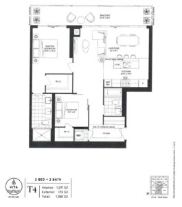 Vita - Floor Plan - T4 - 1011sf