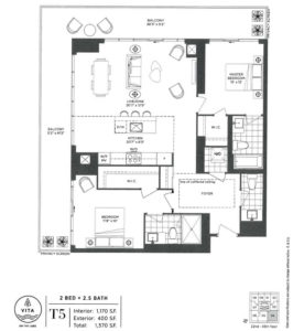 Vita - Floor Plan - T5 - 1170sf